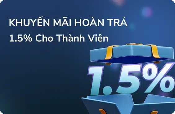 KM hoàn trả 1.5%